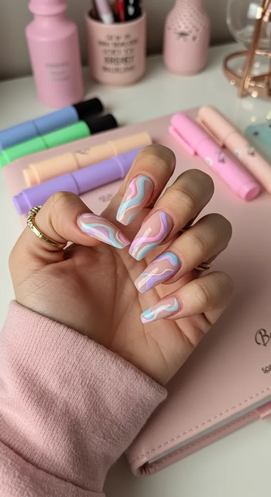 Pastel Planner Mystery nails